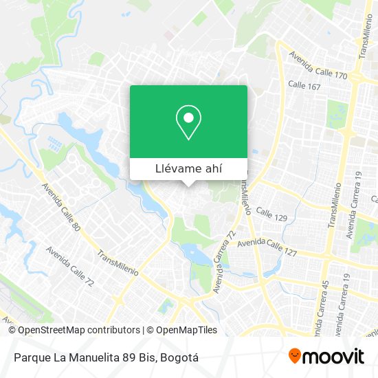 Mapa de Parque La Manuelita 89 Bis