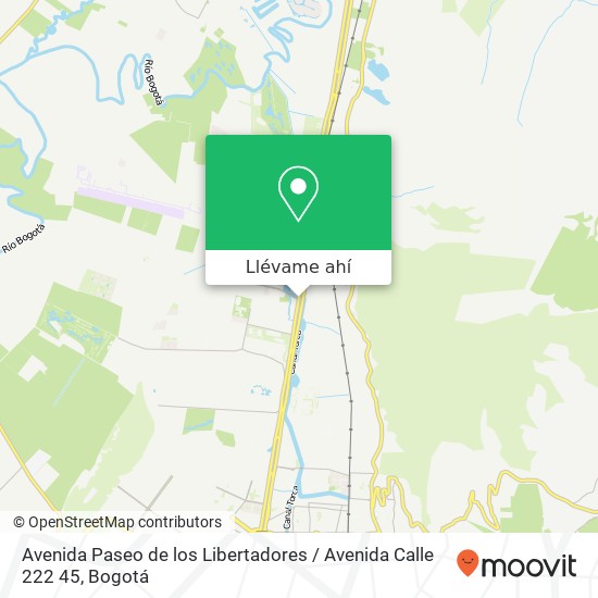 Mapa de Avenida Paseo de los Libertadores / Avenida Calle 222 45