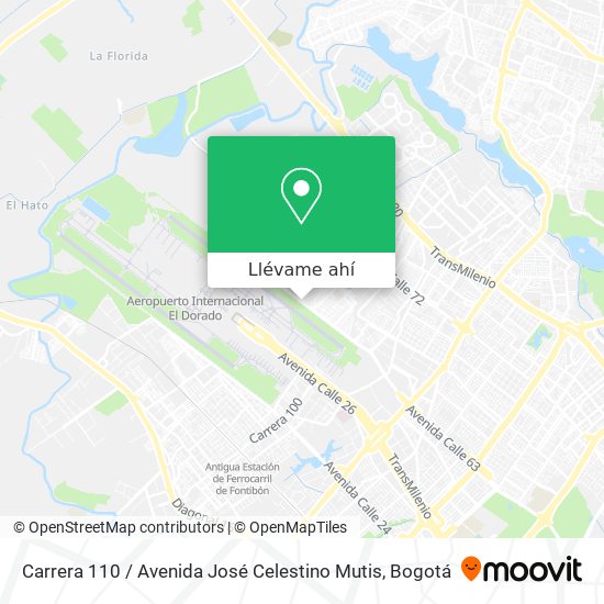 Mapa de Carrera 110 / Avenida José Celestino Mutis
