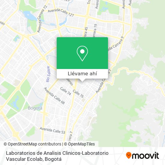 Mapa de Laboratorios de Analisis Clinicos-Laboratorio Vascular Ecolab