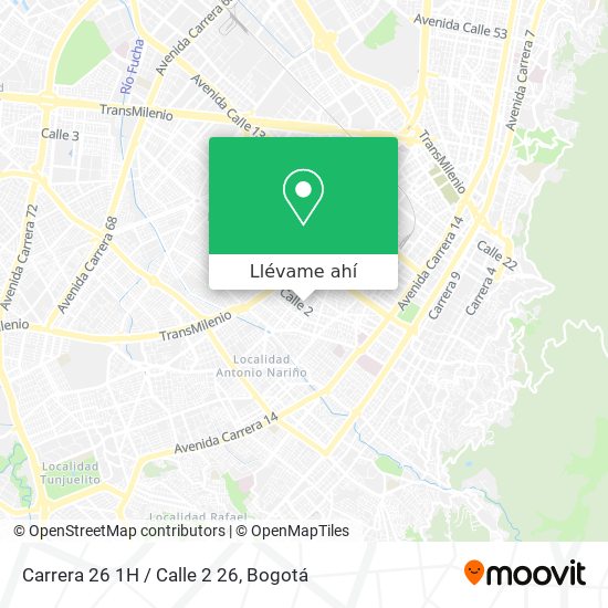 Mapa de Carrera 26 1H / Calle 2 26