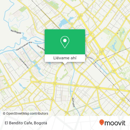 Mapa de El Bendito Cafe