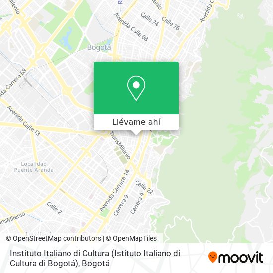 Mapa de Instituto Italiano di Cultura (Istituto Italiano di Cultura di Bogotá)