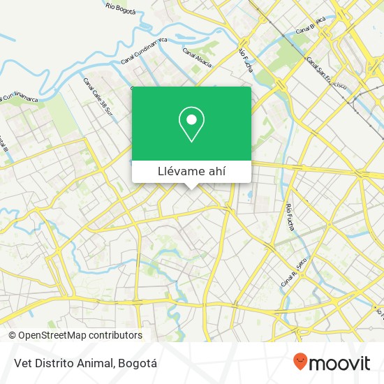 Mapa de Vet Distrito Animal