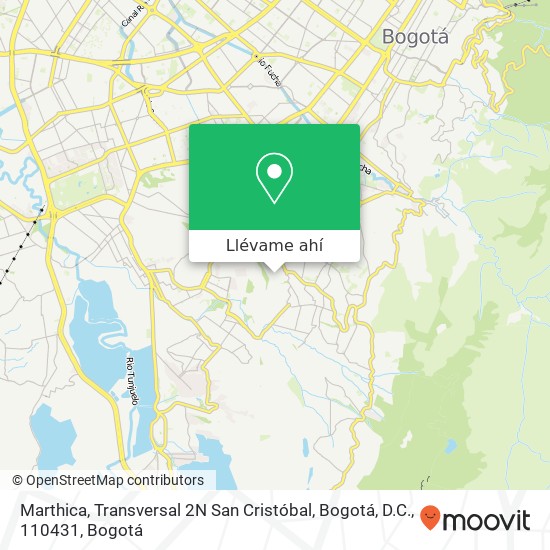 Mapa de Marthica, Transversal 2N San Cristóbal, Bogotá, D.C., 110431