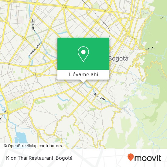 Mapa de Kion Thai Restaurant, Calle 13A S Antonio Nariño, Bogotá, d.C., 111511