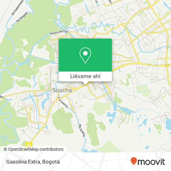 Mapa de Gasolina Extra, Autopista Sur 28 San Mateo, Soacha, 250054