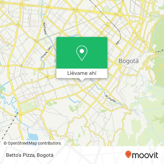 Mapa de Betto's Pizza, 30 Avenida Mariscal Sucre 18 S Antonio Nariño, Bogotá, 111511