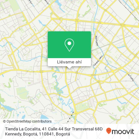 Mapa de Tienda La Cocalita, 41 Calle 44 Sur Transversal 68D Kennedy, Bogotá, 110841