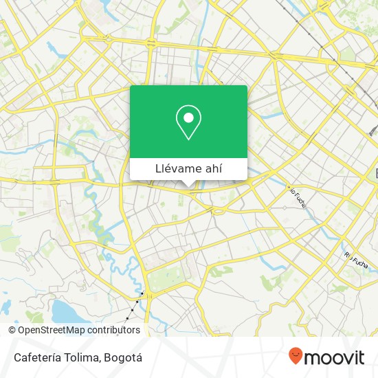 Mapa de Cafetería Tolima, 3 Carrera 42 Diagonal 41A S Puente Aranda, Bogotá, 111621