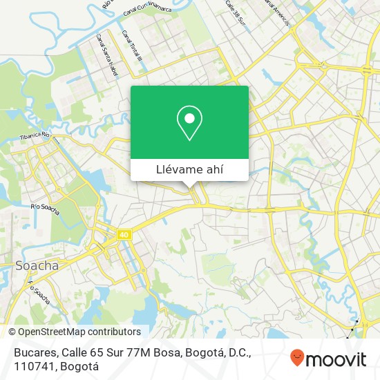 Mapa de Bucares, Calle 65 Sur 77M Bosa, Bogotá, D.C., 110741
