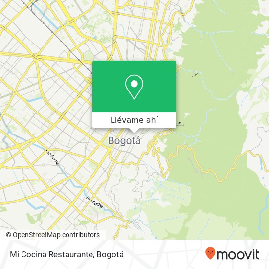 Mapa de Mi Cocina Restaurante, Calle 14 5A La Candelaria, Bogotá, d.C., 111711