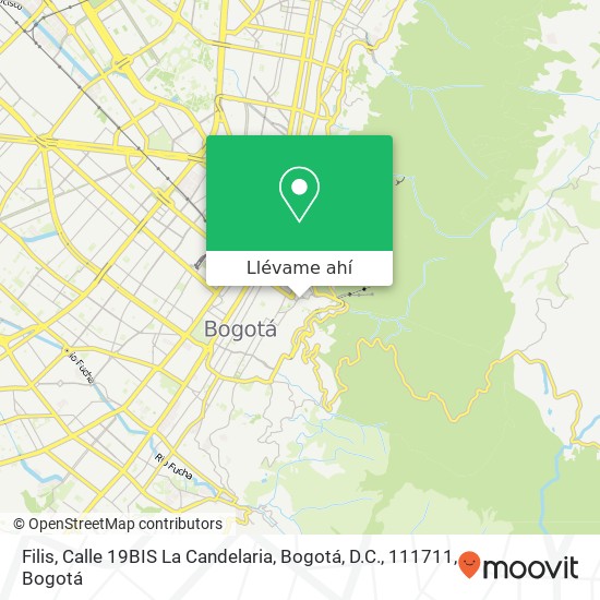 Mapa de Filis, Calle 19BIS La Candelaria, Bogotá, D.C., 111711