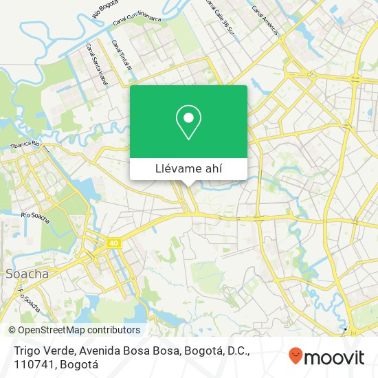 Mapa de Trigo Verde, Avenida Bosa Bosa, Bogotá, D.C., 110741