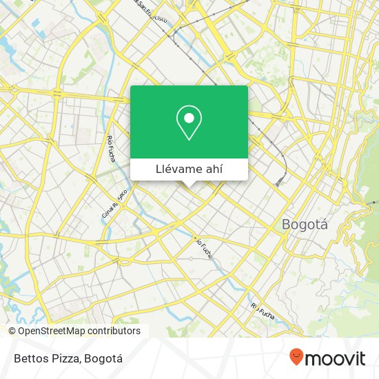 Mapa de Bettos Pizza, 30 Carrera 34 3 Puente Aranda, Bogotá, 111611