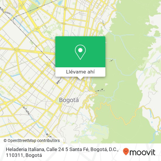 Mapa de Heladeria Italiana, Calle 24 5 Santa Fé, Bogotá, D.C., 110311
