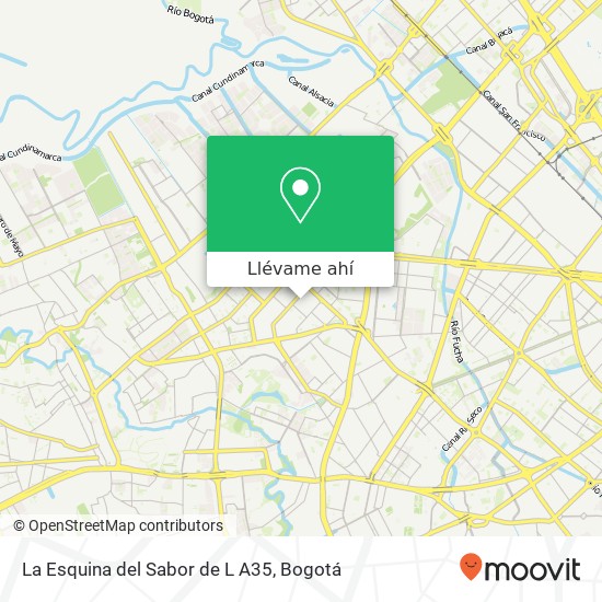 Mapa de La Esquina del Sabor de L A35, Calle 35A Sur 78 Kennedy, Bogotá, D.C., 110851