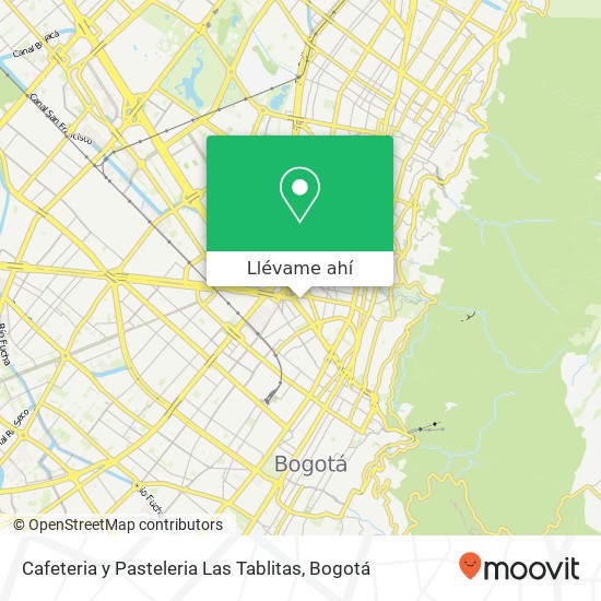 Mapa de Cafeteria y Pasteleria Las Tablitas, Carrera 27 26 Teusaquillo, Bogotá, D.C., 111311