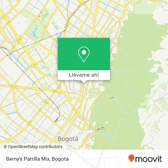 Mapa de Berny's Parrilla Mix, 95 Carrera 13 40C Chapinero, Bogotá, 110231