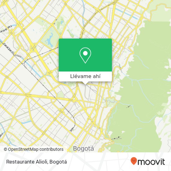 Mapa de Restaurante Alioli, 16 Avenida Carrera 24 42 Teusaquillo, Bogotá, 111311