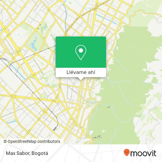 Mapa de Max Sabor, Avenida Carrera 14 48 Teusaquillo, Bogotá, D.C., 111311