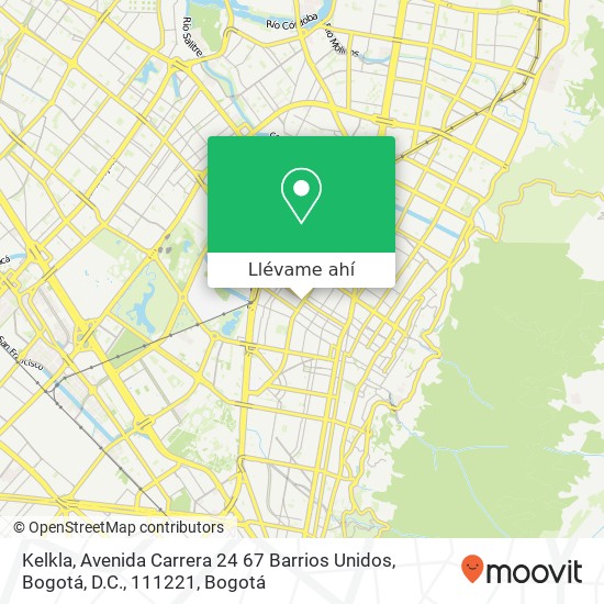 Mapa de Kelkla, Avenida Carrera 24 67 Barrios Unidos, Bogotá, D.C., 111221