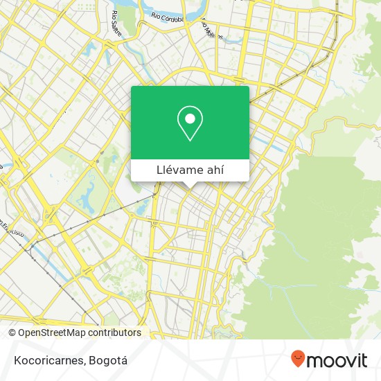 Mapa de Kocoricarnes, Avenida Carrera 24 68 Barrios Unidos, Bogotá, D.C., 111221