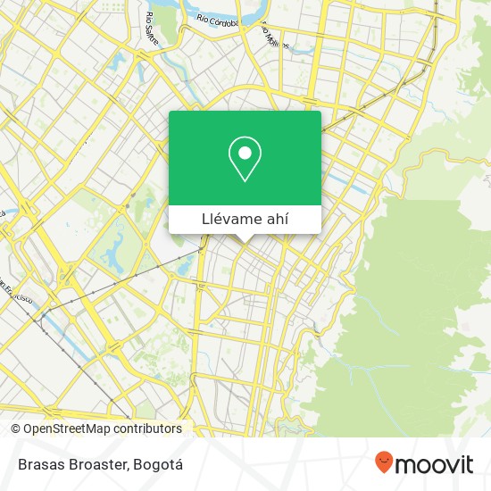 Mapa de Brasas Broaster, Avenida Carrera 24 68 Barrios Unidos, Bogotá, D.C., 111221