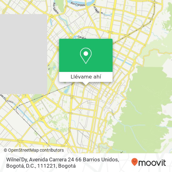 Mapa de Wilnei'Dy, Avenida Carrera 24 66 Barrios Unidos, Bogotá, D.C., 111221
