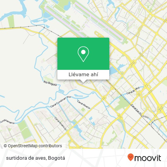 Mapa de surtidora de aves, Avenida Carrera 97 Diagonal 16C Fontibón, Bogotá, D.C., 110921