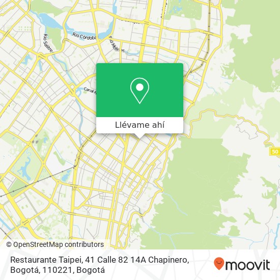 Mapa de Restaurante Taipei, 41 Calle 82 14A Chapinero, Bogotá, 110221