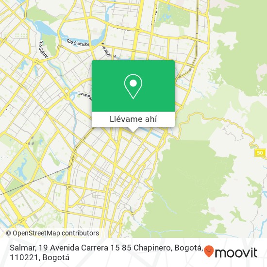 Mapa de Salmar, 19 Avenida Carrera 15 85 Chapinero, Bogotá, 110221