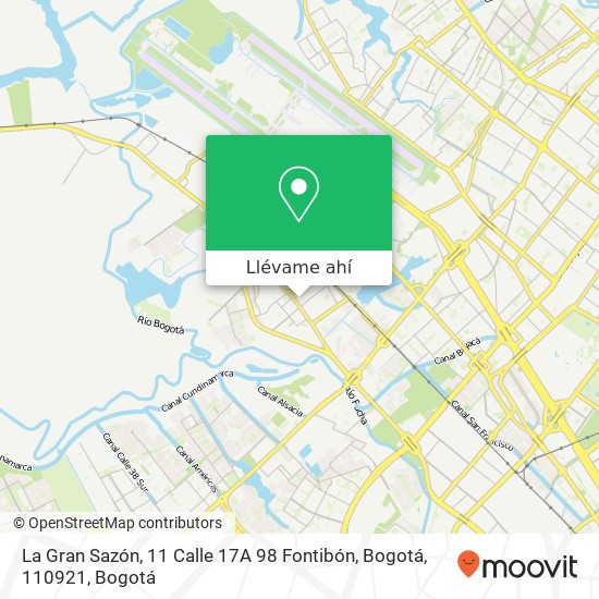 Mapa de La Gran Sazón, 11 Calle 17A 98 Fontibón, Bogotá, 110921