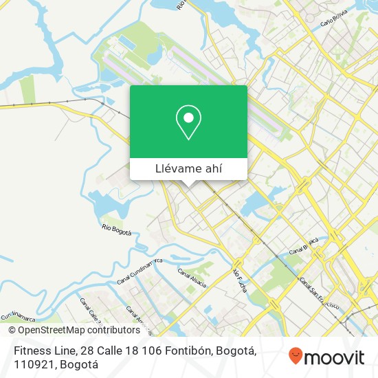 Mapa de Fitness Line, 28 Calle 18 106 Fontibón, Bogotá, 110921