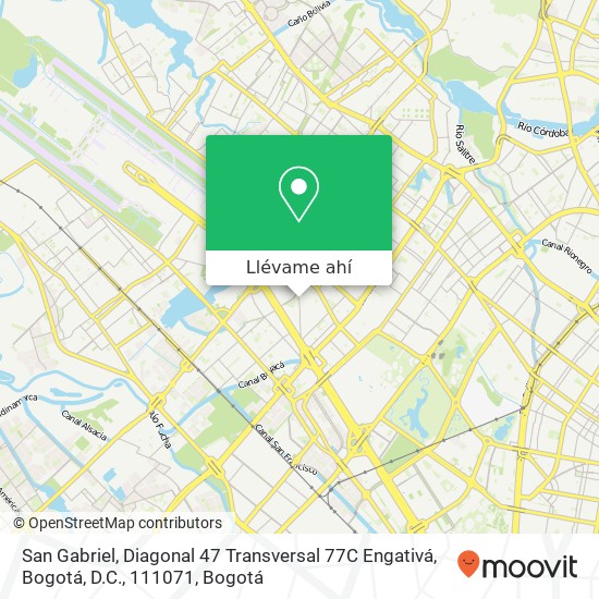 Mapa de San Gabriel, Diagonal 47 Transversal 77C Engativá, Bogotá, D.C., 111071