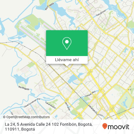 Mapa de La 24, 5 Avenida Calle 24 102 Fontibón, Bogotá, 110911