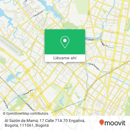 Mapa de Al Sazón de Mamá, 17 Calle 71A 70 Engativá, Bogotá, 111061