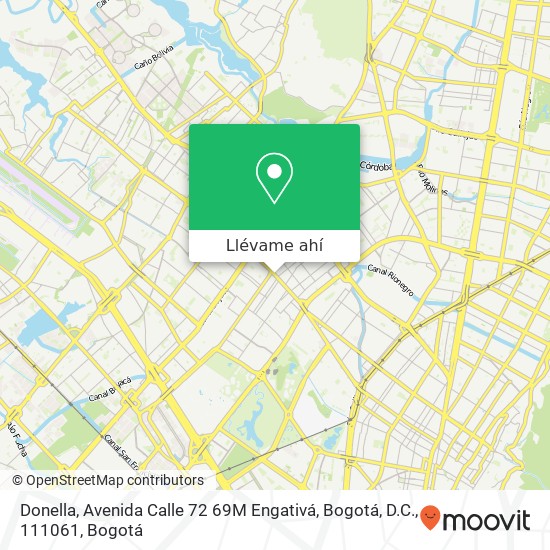 Mapa de Donella, Avenida Calle 72 69M Engativá, Bogotá, D.C., 111061