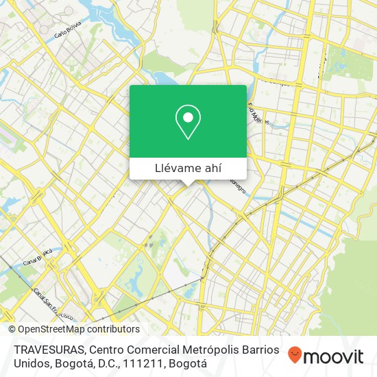 Mapa de TRAVESURAS, Centro Comercial Metrópolis Barrios Unidos, Bogotá, D.C., 111211