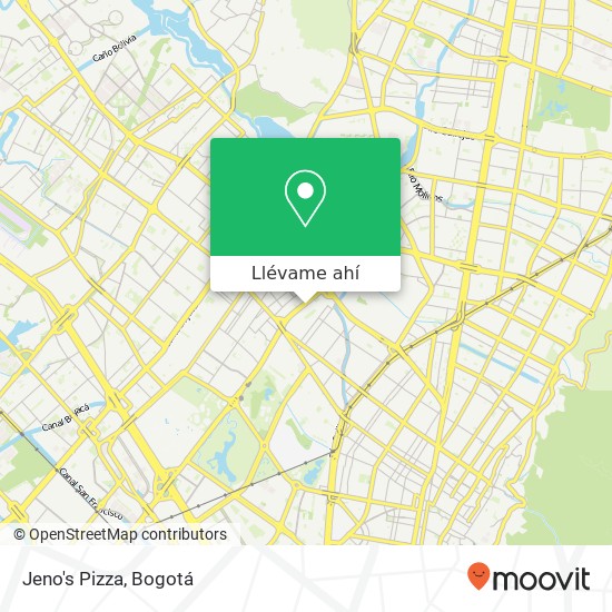 Mapa de Jeno's Pizza, Centro Comercial Metrópolis Barrios Unidos, Bogotá, D.C., 111211