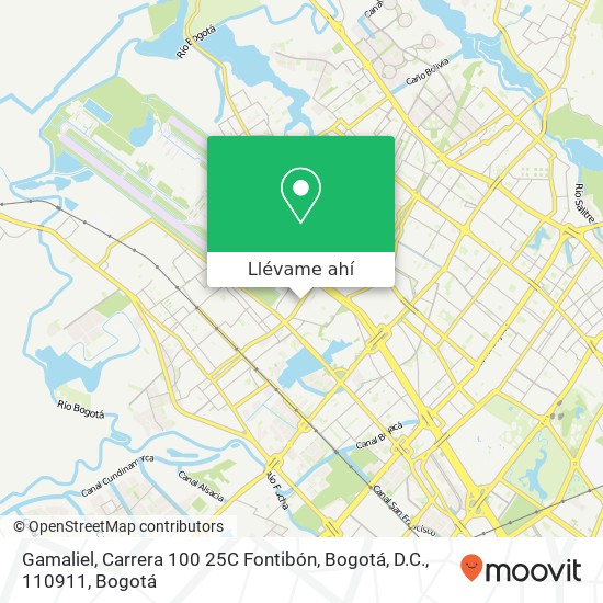 Mapa de Gamaliel, Carrera 100 25C Fontibón, Bogotá, D.C., 110911