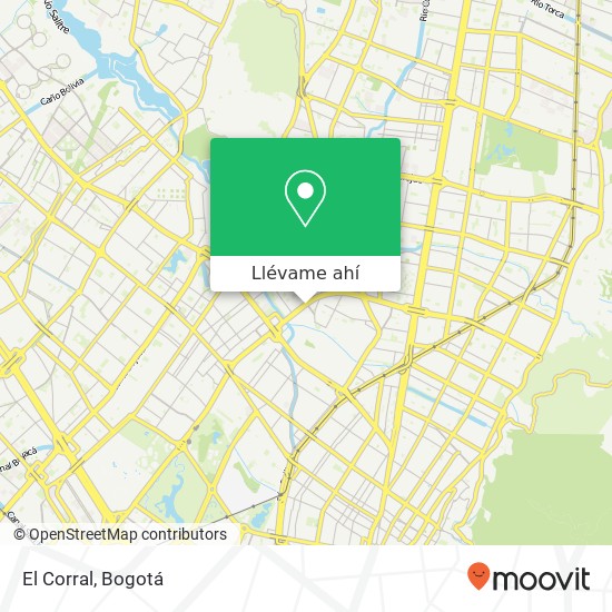Mapa de El Corral, Avenida Carrera 68 94A Barrios Unidos, Bogotá, D.C., 111211