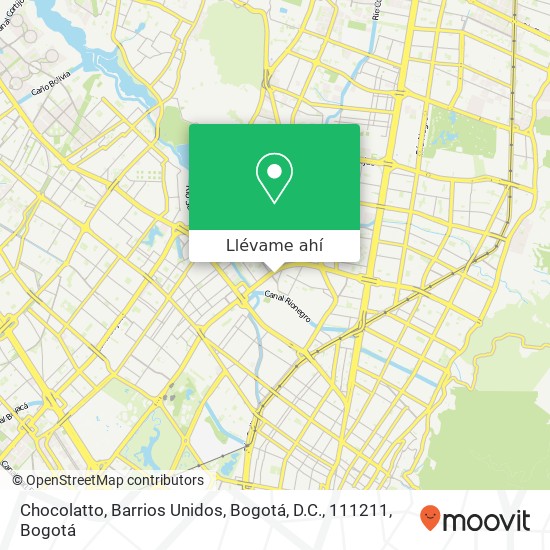 Mapa de Chocolatto, Barrios Unidos, Bogotá, D.C., 111211