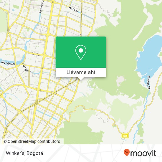 Mapa de Winker's, Calle 114 Usaquén, Bogotá, D.C., 110111
