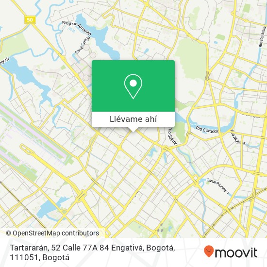 Mapa de Tartararán, 52 Calle 77A 84 Engativá, Bogotá, 111051