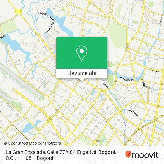 Mapa de La Gran Ensalada, Calle 77A 84 Engativá, Bogotá, D.C., 111051