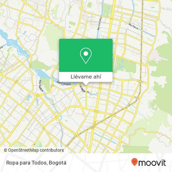 Mapa de Ropa para Todos, Avenida Calle 116 53 Suba, Bogotá, D.C., 111111
