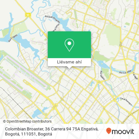 Mapa de Colombian Broaster, 36 Carrera 94 75A Engativá, Bogotá, 111051