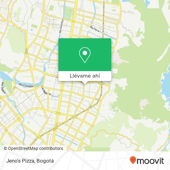 Mapa de Jeno's Pizza, Unicentro Usaquén, Bogotá, D.C., 110111