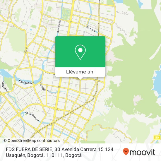 Mapa de FDS FUERA DE SERIE, 30 Avenida Carrera 15 124 Usaquén, Bogotá, 110111